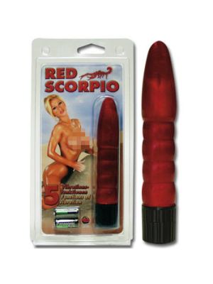 Red Scorpio Ribbed Vibrator