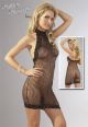 Lace Edged Fishnet Mini Dress