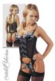 Embroidered Corset And Thong