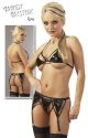 Wetlook Bra Brief & Suspender Set