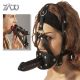 Leather Head Harness Gag And External Dildo