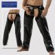 Black Assless Leather Chaps