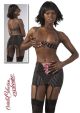 Half Cup Bra and Wide Suspender Set