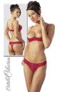 Red Lace Half Cup Bra Set