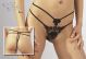 Black Flower Thong