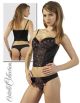 Black And Pink Basque Set