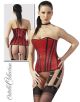 Red Corset With Black Piping