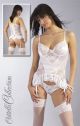 White Satin Corset Set
