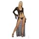 Daring Spiderweb Long Dress With Panties